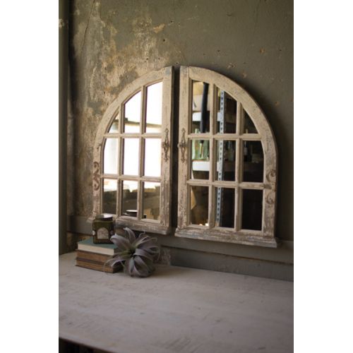 Arched Windowith Mirrors Set of Two