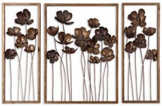 Uttermost Metal Tulips Wall Art Set/3
