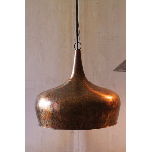 Tear Drop Pend Lamp With Rust Finish