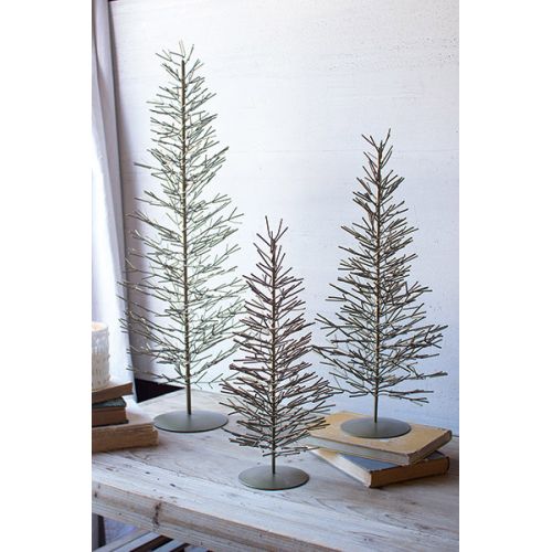 Wire Trees - Brass Set of 3