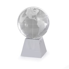 3 Acetate Etched Glass Globe with Base