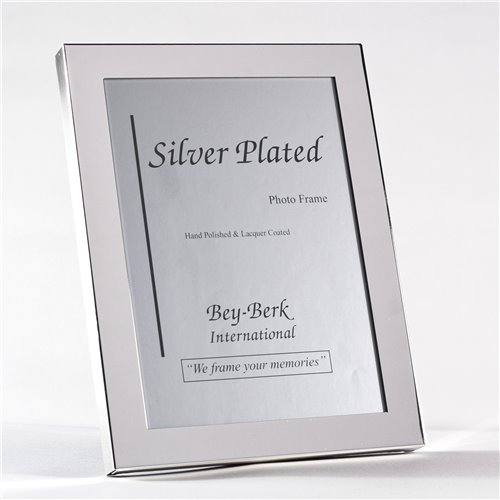 Silver Plated 8x10 Picture Frame with Easel Back