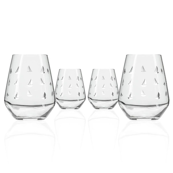 Sailing Stemless Wine Glasses (set of 4) 18 OZ