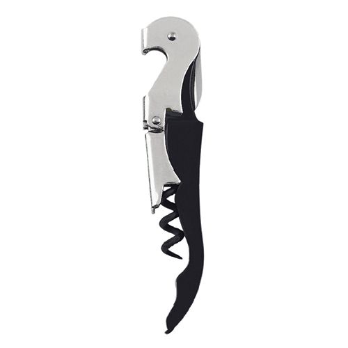 Truetap Soft Touch Black Double Hinged Corkscrew by True