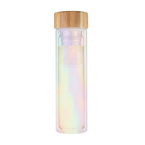 Blair Iridescent Glass Travel Infuser Mug by Pinky Up