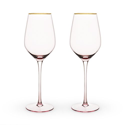 Rose Crystal White Wine Glass Set by Twine