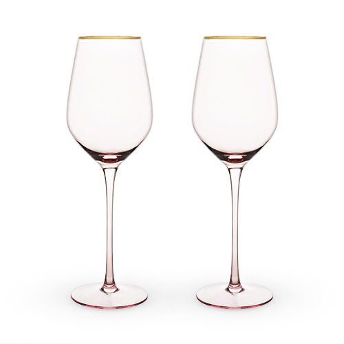 Rose Crystal White Wine Glass Set by Twine