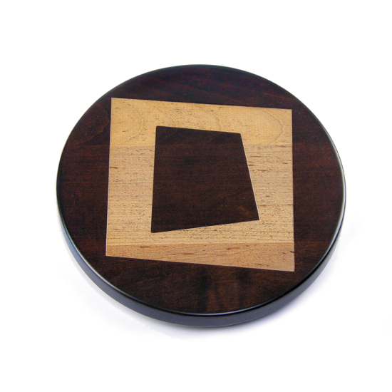 Artisan Wood Abstract Square Lazy Susan