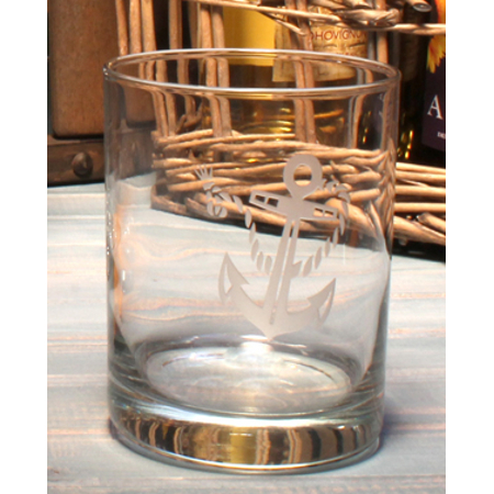 Rope with Anchor Double Old Fashioned Glasses (set of 4)