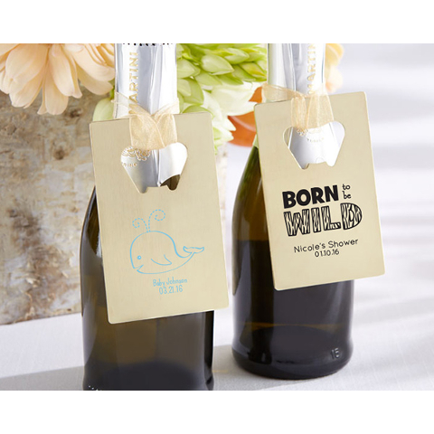 Customized Baby Shower Credit Card Bottle Openers (set of 36)