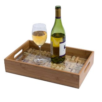 Oenophilia Bamboo Wine Cork DIY Serving Tray Kit