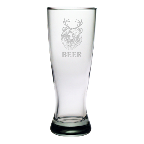 Bear Plus Deer Large Pilsner Glasses (set of 4)