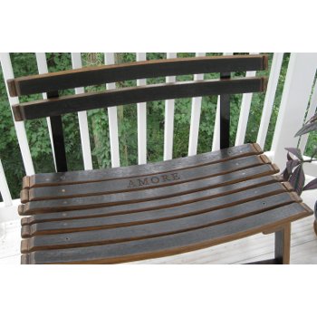 Cuddle Oak Barrel Stave Bench