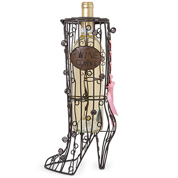 High Heel Boot Wine Corks Cage