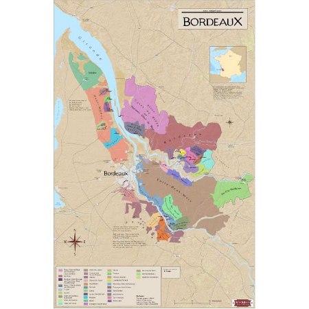 Vinmaps Bordeaux Wine Regions Map