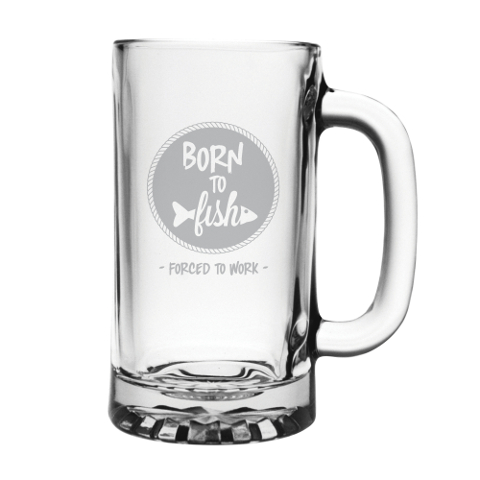Born To Fish Beer Mugs (set of 4)