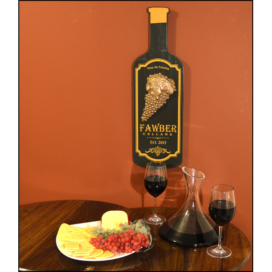Personalized Wine Cellars Bottle Sign
