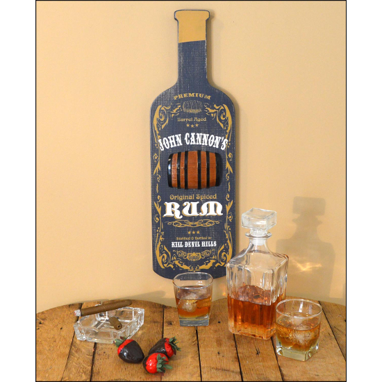 Personalized Rum Bottle Sign