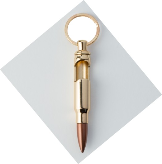Copper Plated Bullet Bottle Opener Key Chain
