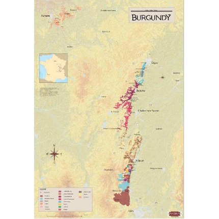 Burgundy Wine Regions Map