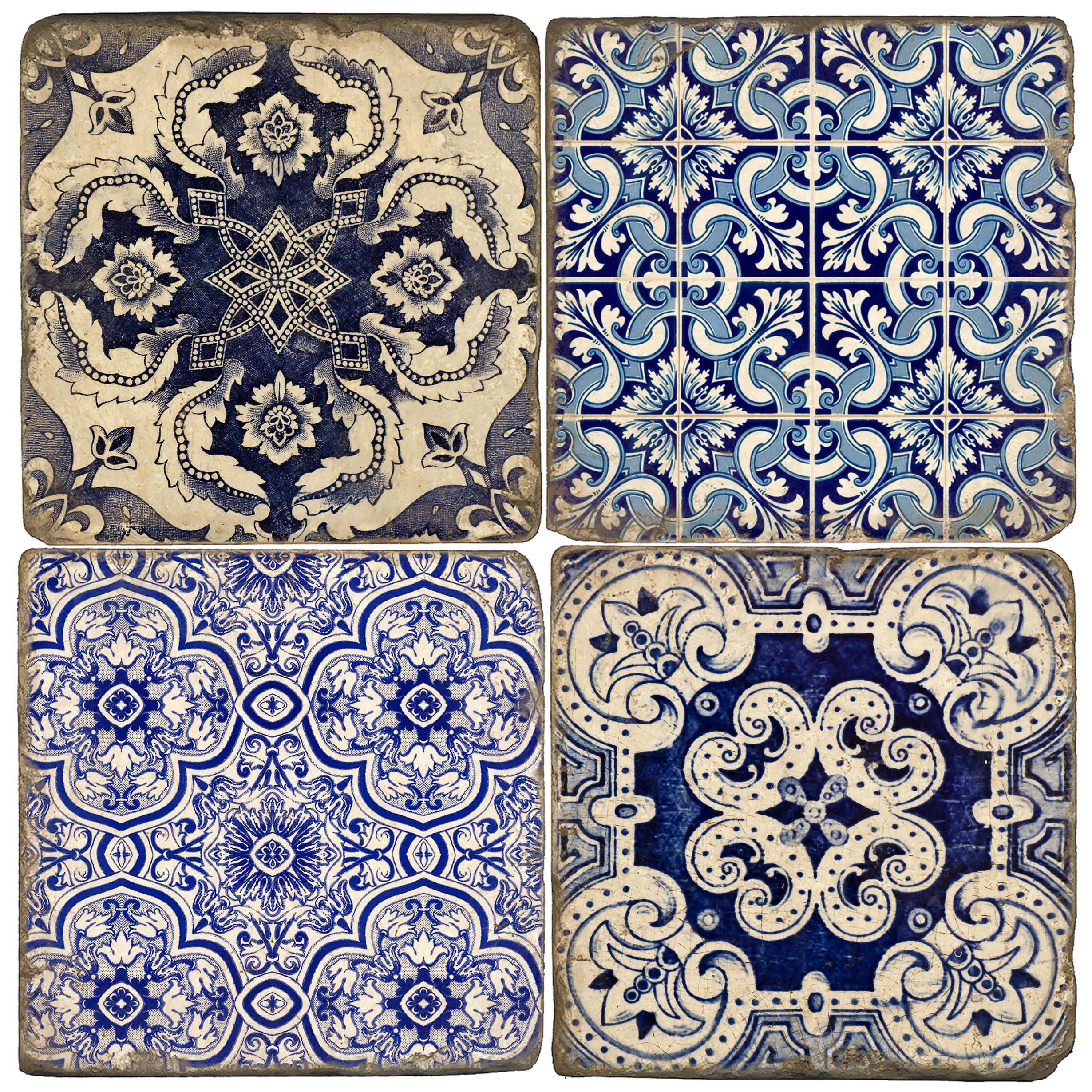 Azulejos Italian Marble Coasters