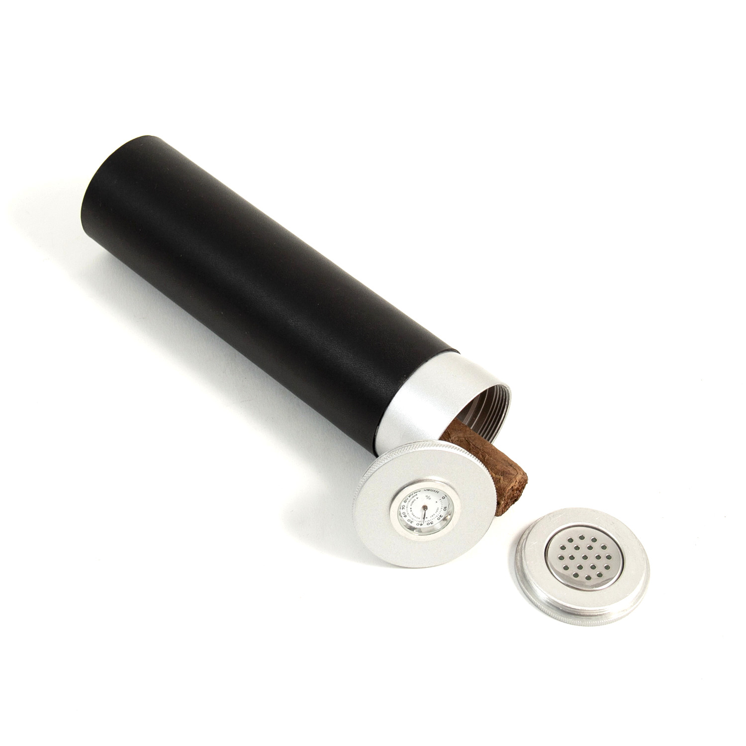 Black Leather Cigar Tube