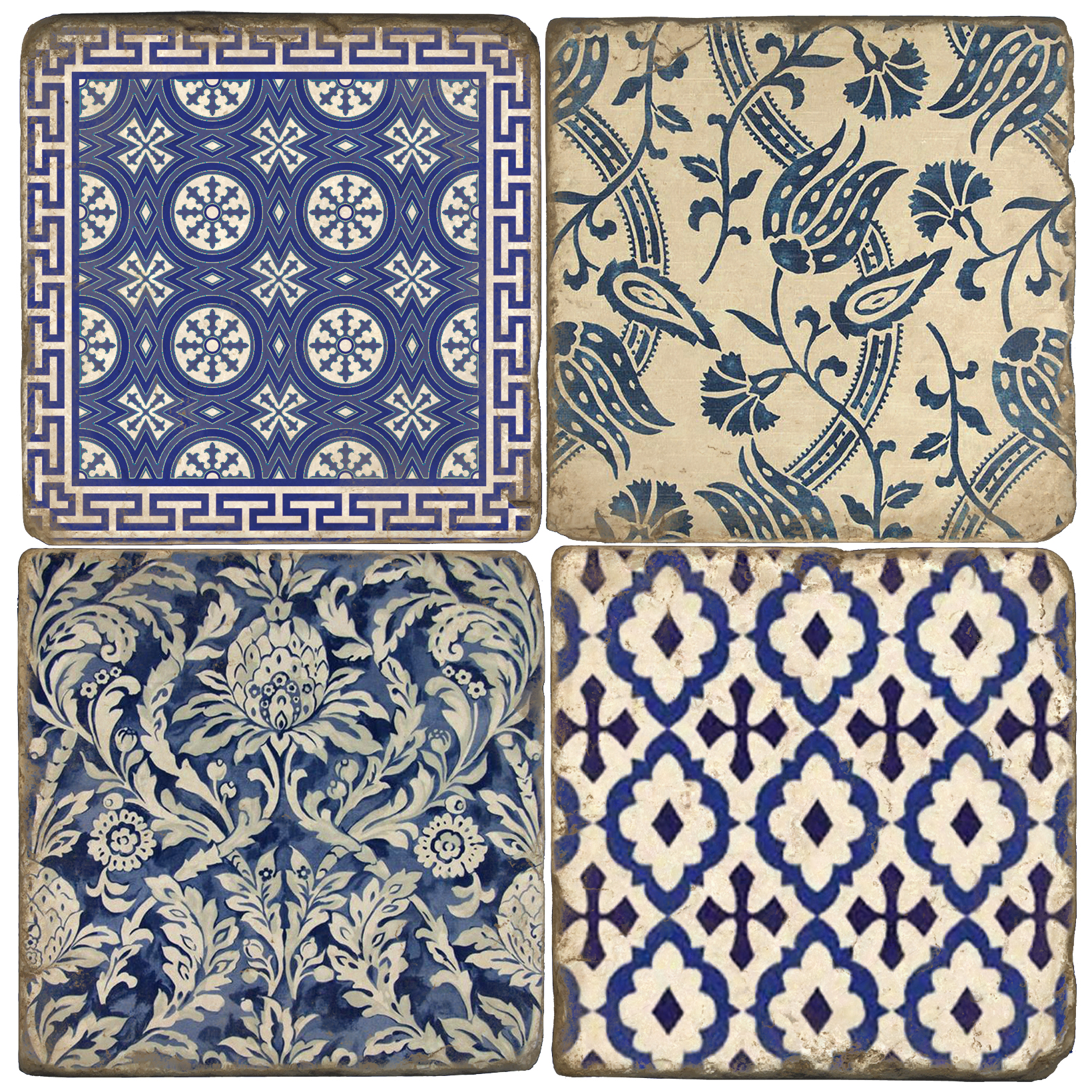 Indigo Italian Marble Coasters
