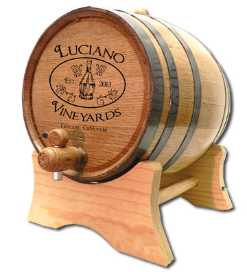 Personalized Oak Barrel Chianti Wine Cask