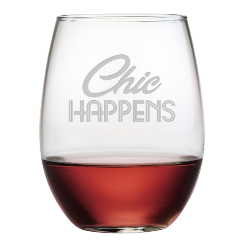 Chic Happens Stemless Wine Glasses (set of 4)