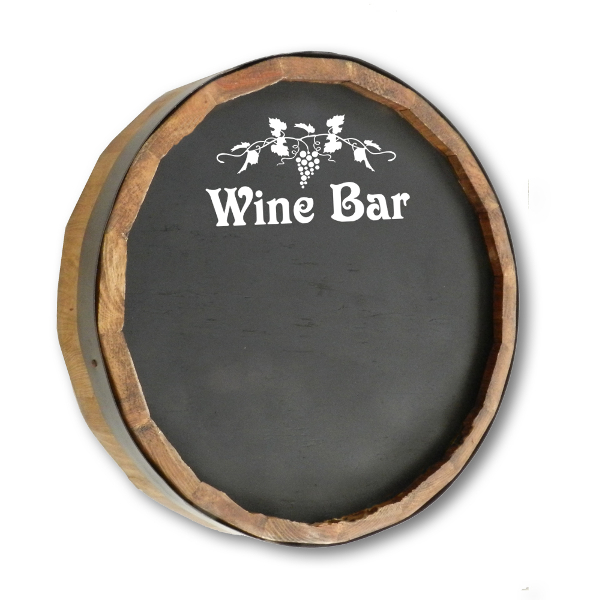 Wine Bar Chalkboard Quarter Barrel Sign