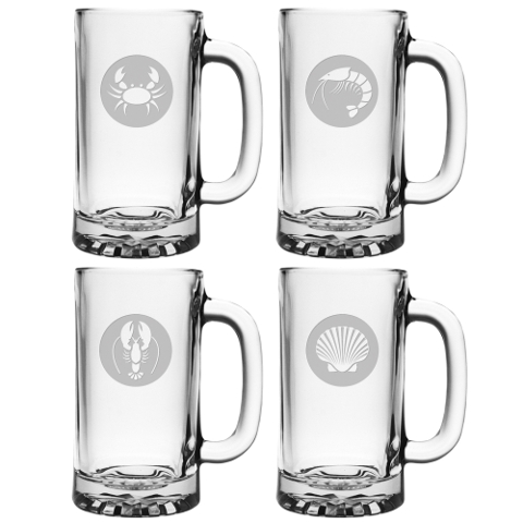 Clambake Circles Pub Beer Mugs (set of 4)