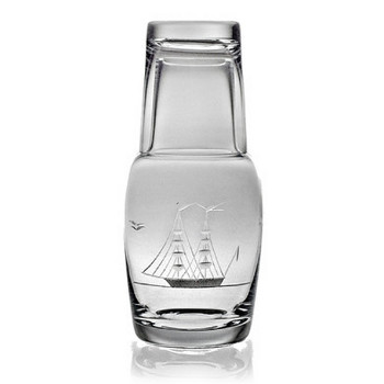 Clipper Ship Bedside Carafe and Glass 2-Piece Set