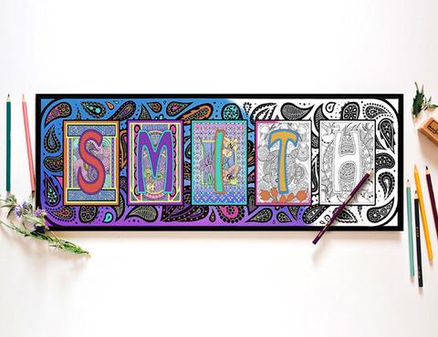 Adult Coloring Art Print