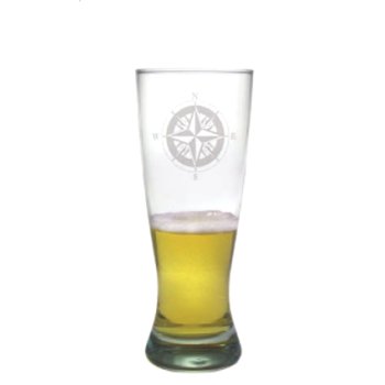 Compass Pilsner Beer Glasses (set of 4)