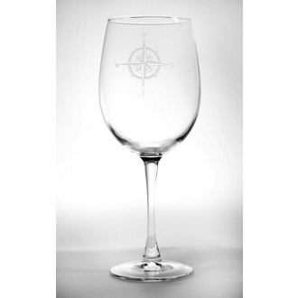 Compass Rose AP Large Wine Glasses