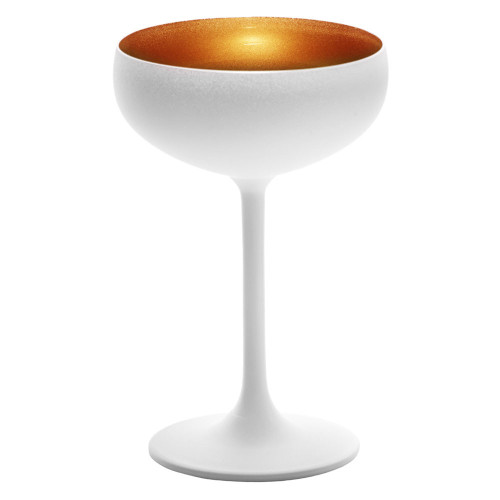 Blanc Champagne Coupe Bronze Interior Set of 6