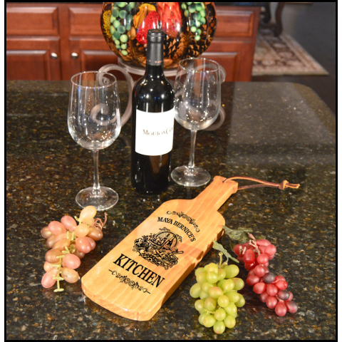 Personalized Cozy Kitchen Bottle Shaped Server