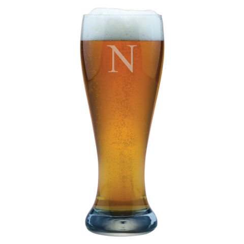 Customized Single Letter Weizenbier Glasses (set of 4)