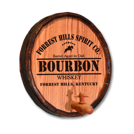 Personalized Derby Bourbon Quarter Barrel Sign