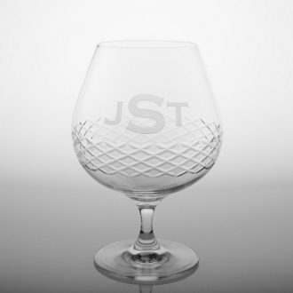 Personalized Diamond Cut Brandy Glasses (set of 2)
