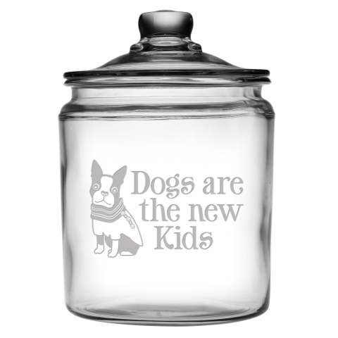 Dogs Are The New Kids Glass Jar With Lid