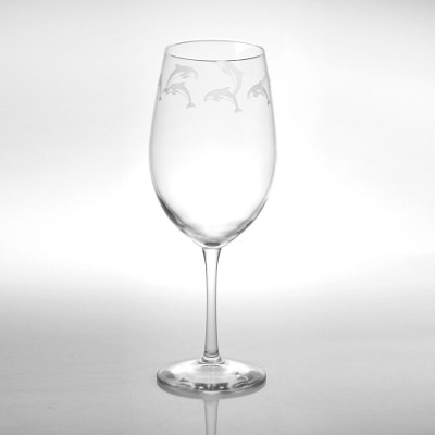 School of Dolphins Stemmed Wine Glasses (set of 4)