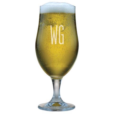 Double Letter Personalized Beer Chalices (set of 4)
