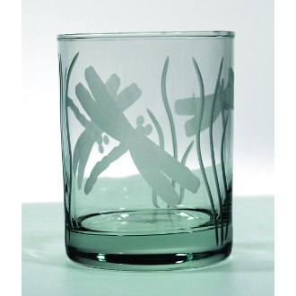 Dragonfly Double Old Fashioned Glasses (set of 4)