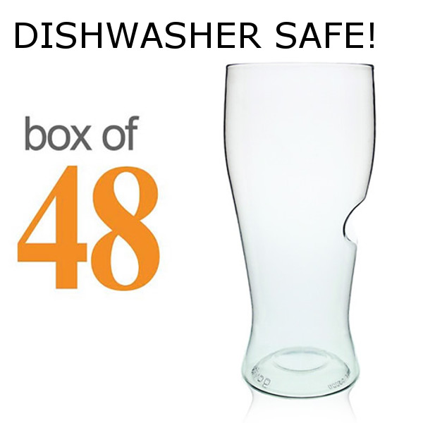 GoVino Shatterproof Beer Glasses Dishwasher Safe (box of 48)