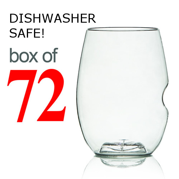 GoVino Red Wine Glasses Dishwasher Safe (Box of 72)