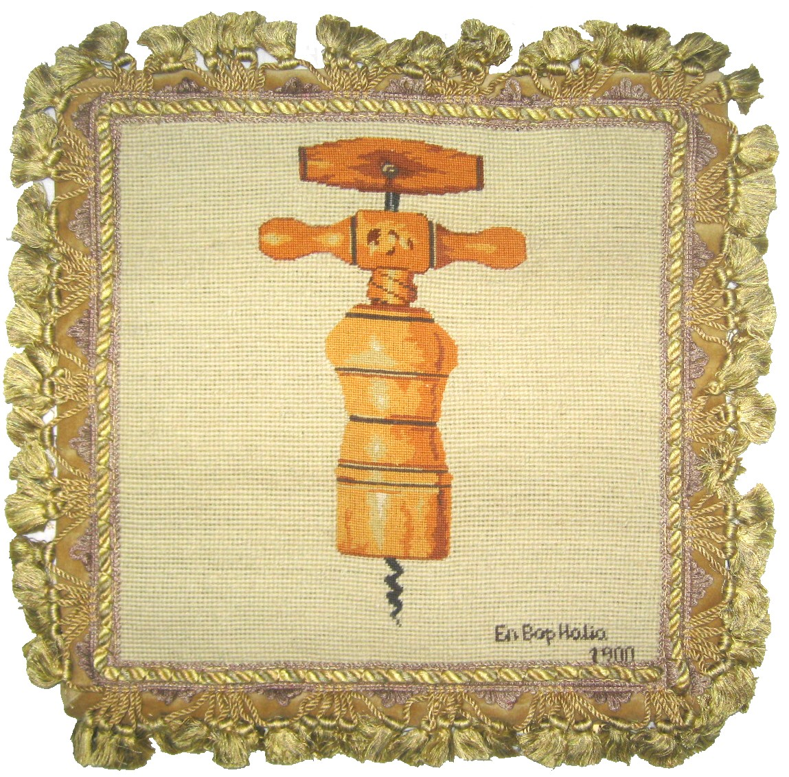 "En Boy, Italia" Needlepoint Pillow