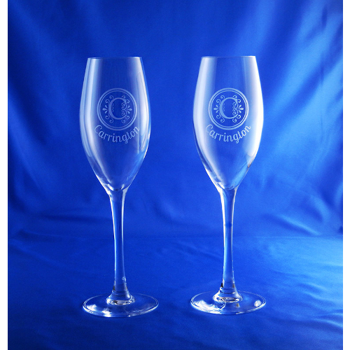 Personalized Finesse Toasting Flutes (set of 2)