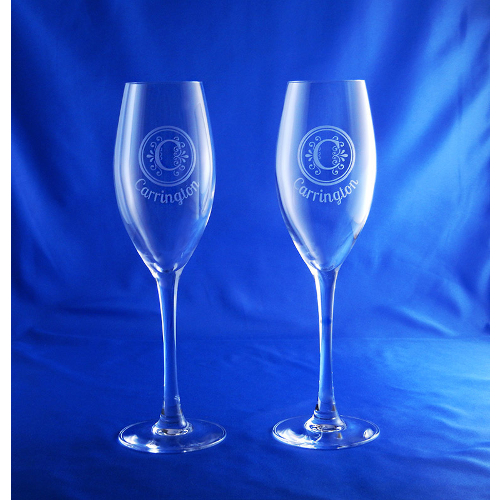 Personalized Finesse Toasting Flutes (set of 2)