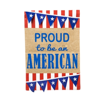 Garden Burlap American Pennant Flag